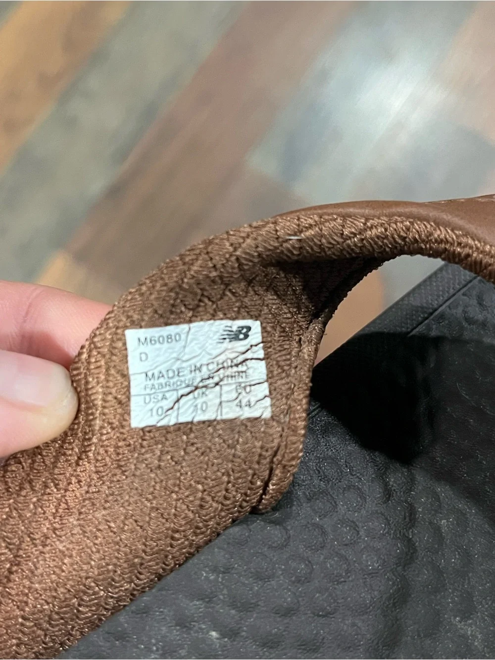 New Balance Brown & Black Men’s Leather Flip-Flops